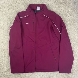 Nike Men's Full Zip Red Track Jacket Size L